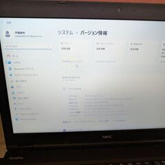 NEC ノートパソコン　中古　テンキー.マウス.ブル－トゥ－ススピーカー付きの画像