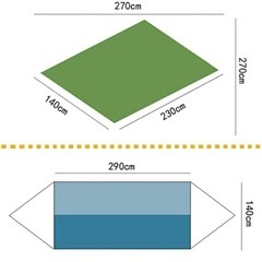 新品未使用　ハンモック&タープ　アンダーキルト　セットの画像