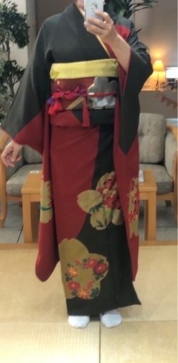 振り袖一式　白いショール付き