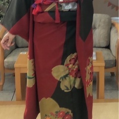 振り袖一式　白いショール付き
