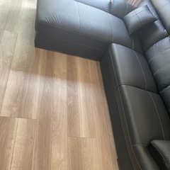 本革使用 カウチソファ お値下可能の画像