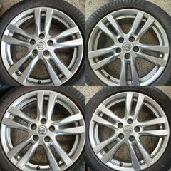 【取付作業対応可】225/50R18 RADAR Dimax R8+ 2022年製＋日産エルグランド純正アルミ4本セット｜溝あり｜バランス良好の画像