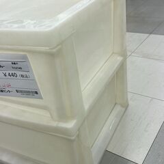 ★リユースのサカイ千葉中央店★期間限定割引有  プラスチック収納 ホワイト H44×D40×W54 クリーニング済み TC3740の画像