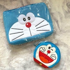 【新品】ドラえもんフェイスポーチ小銭入れ2点セット
