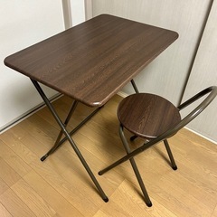 【折りたたみ式】パソコンデスク&チェアセット