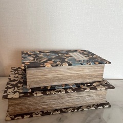 <2つセット>アンティーク洋書風 小物入れの画像