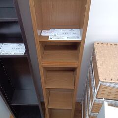 ★リユースのサカイ水戸店★  収納棚 ブラウン H180×D17×W22.5 クリーニング済み MT4789の画像