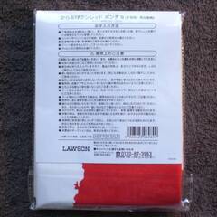 雨具　合羽　カッパ　レインコート　レインスーツ　からあげクン　レッド　キッズポンチョ　非売品　LAWSON　100-120cm　未開封の画像