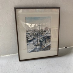 冬の風景画付き額縁🖼️
