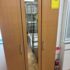 【ジャングルジャングル深井店】★ミラー付きワードローブ ナチュラ...