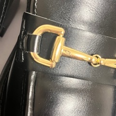 GU ジーユー　ボリュームソールビットローファー　ローファー　Sサイズ　黒の画像