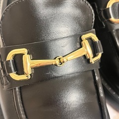 GU ジーユー　ボリュームソールビットローファー　ローファー　Sサイズ　黒の画像