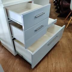 【愛品倶楽部柏店】NITORI ニトリ キッチンボード パンダ2 90KB-GY 幅90cm 上下分割可能 耐震ラッチ付の画像