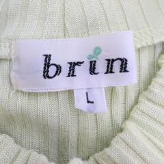 brin レディース トップス ハイネック プルオーバー 長袖 ライム Lの画像
