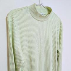 brin レディース トップス ハイネック プルオーバー 長袖 ライム Lの画像