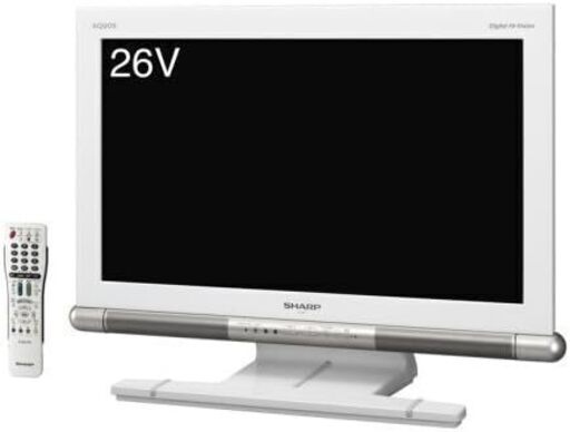 シャープ 26V型 フルハイビジョン 液晶テレビ AQUOS LC-26P1-W リモコン無