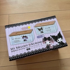 【新品・未開封】真夜中のメロクロ　クリアティッシュケース＊マイメロディver.の画像