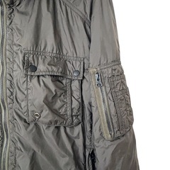 ALPHA INDUSTRIES アルファインダストリーズ ミリタリージャケット フーデットリブジャケット  L アウター の画像