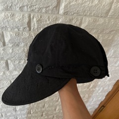 ☆つば広キャップブラック☆の画像