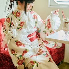 【新品未着用】クティールとレトロ　浴衣の画像