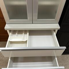 ★リユースのサカイ高崎店★TJ12127  食器棚 白 H197×D45×W58.5 クリーニング済みの画像