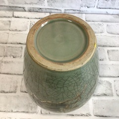 W159 相馬焼 飾り壺/花瓶/花器/フラワーベース 金彩 近影窯 走り馬 貫入 駆馬/跳馬 骨董品 現状品の画像