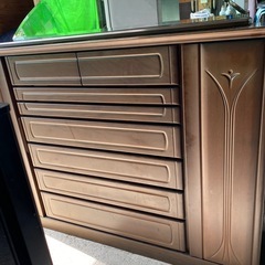 （中古品）衣装タンス　鏡付き　キズあり　18ー1の画像