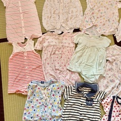ベビー 夏ロンパース 60～80cm 女の子 まとめ売り　16枚セットの画像