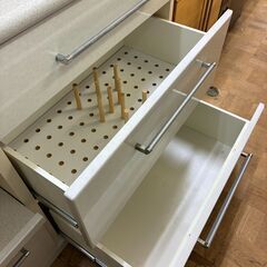 【ジャングルジャングル深井店】★松田家具 2枚扉システムキッチンボード 白 ホワイト システムキッチン キッチン家具 家具 堺市（中区 堺区 東区 西区 南区 北区）和泉市 河内長野市 富田林市 松原市 狭山市 深井 【FU2443】の画像