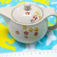 ☆急須　花模様　未使用品　の画像