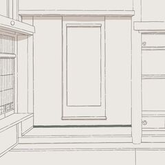 雑巾ズリ　ケヤキ　１９５０×９×３０