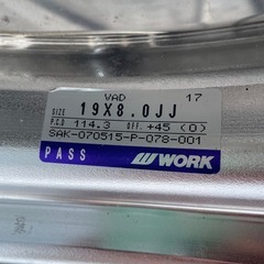 WORK  19インチアルミホイール
の画像