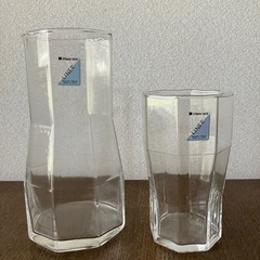 【未使用】グラス水差し＆タンブラーセットの画像
