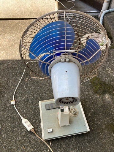 ナショナル王冠?ロゴ付きレトロ扇風機ジャンク