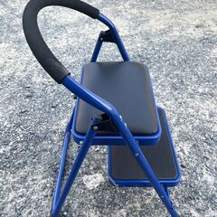 【終】【B98】ステップチェアー/２段/折りたたみ式/スチール踏み台/脚立/中古/現状品の画像