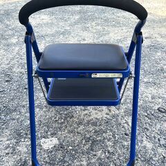 【終】【B98】ステップチェアー/２段/折りたたみ式/スチール踏み台/脚立/中古/現状品の画像