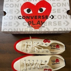 【新品】プレイコムデギャルソンx Converse限定スニーカー...