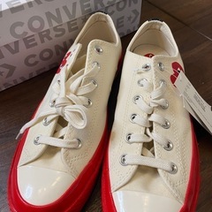 【新品】プレイコムデギャルソンx Converse限定スニーカー26.5cmの画像