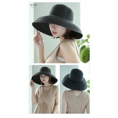 UVカット　つば広帽子の画像