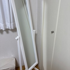 【7/10まで】スタンドミラー（白）の画像