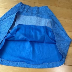 12 Twelve agenda フレアスカート　花模様　青　水色　38の画像