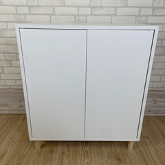 IKEA エーケト EKET キャビネット コンビネーション ホワイト　木製脚付き の画像