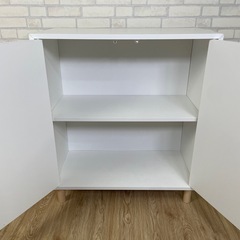 IKEA エーケト EKET キャビネット コンビネーション ホワイト　木製脚付き の画像
