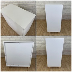 IKEA エーケト EKET キャビネット コンビネーション ホワイト　木製脚付き の画像