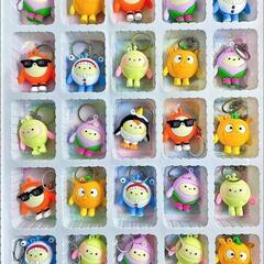 夜光2セット 多色キャラクター型キーホルダーセットの画像