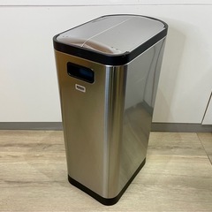 simple humanステンレス製ゴミ箱 蓋付き ペダル開閉式 中古の画像