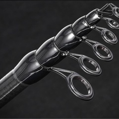 Jaccer 伸縮式釣り竿 2本セット 2.1m 美品 キャンプ 持ち運びの画像