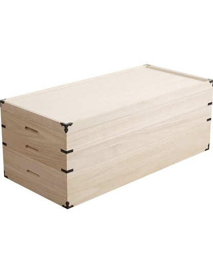 【新品、未使用】桐収納　桐箪笥　総桐　桐　着物　収納ケース　3段　雛人形　着物収納