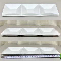 【未使用品】BONOX☆3連☆角皿☆プレート☆おしゃれ☆おつまみ...