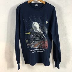 🔷🔶期間限定・特別価格🔶🔷GILDAN ロンT M ネイビー B...